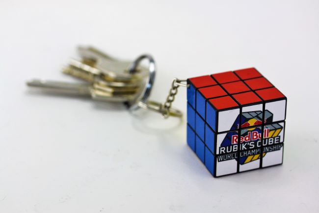 PACK OF 3 Rubic Cube 3x3 Gift Unisex Sweetheart Cute Shape Key Ring Real Unicorn 